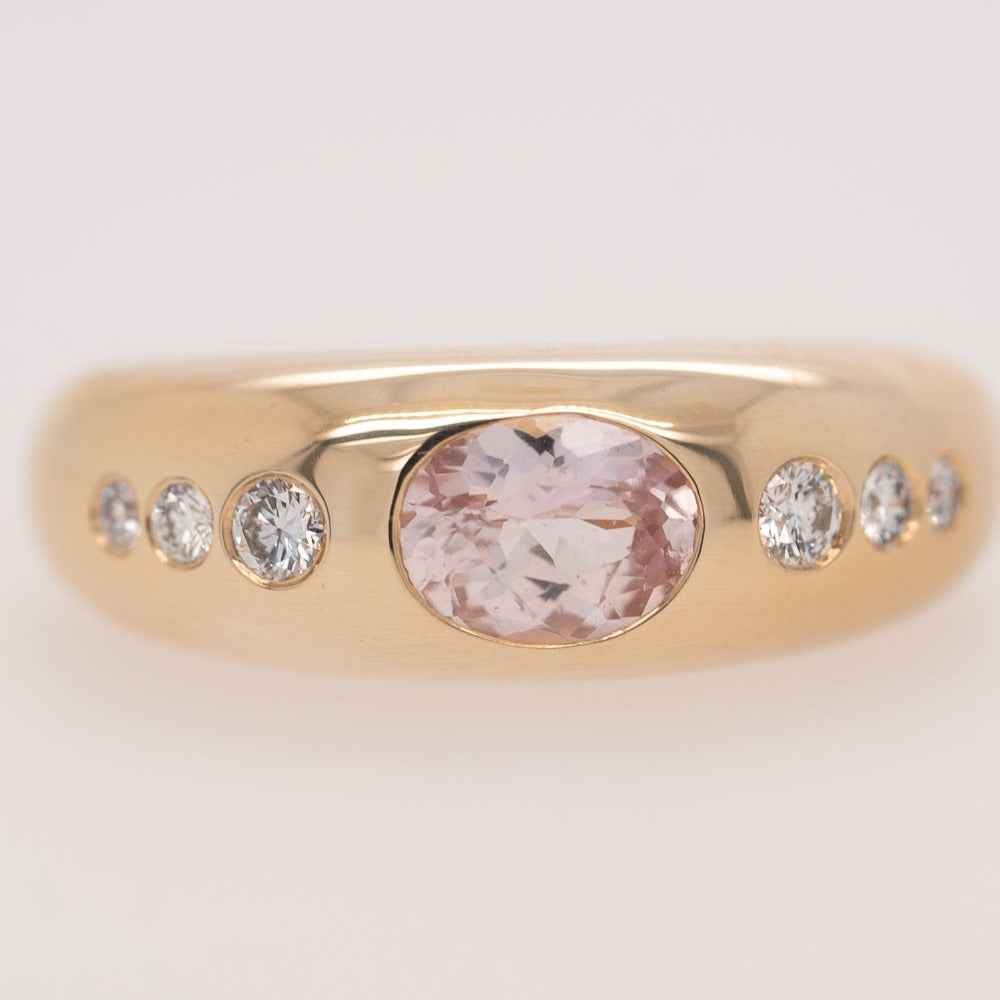 Pink Sapphire Bombe Ring